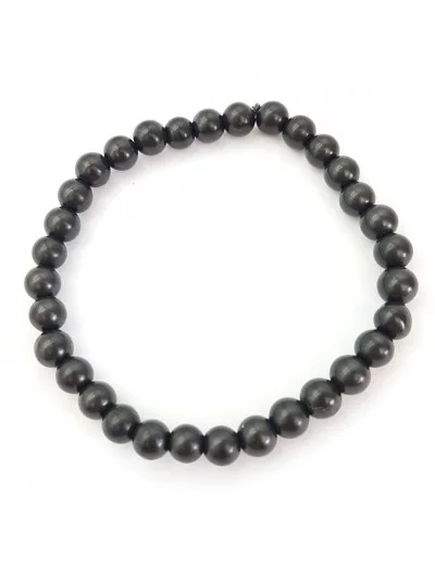 Bracelet Shungite perles 6mm - Pierres et vertus - Gaiance Minéraux