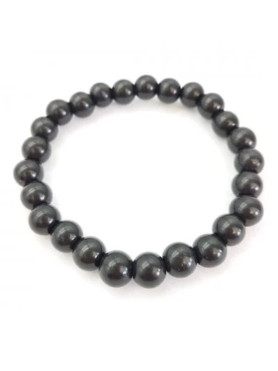 Bracelet Shungite perles 8mm - Pierres et vertus - Gaiance Minéraux