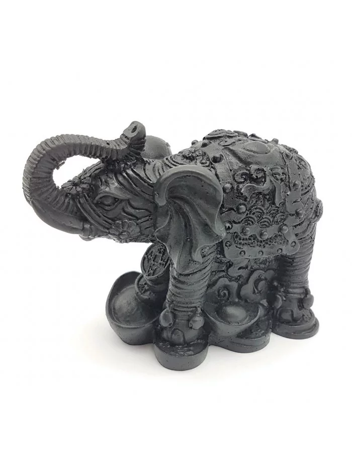 Figurine Eléphant Shungite 8cm - Vertus et bienfaits - Gaiance Minéraux