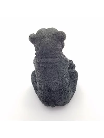 Figurine Ours Shungite 8cm - Vertus et bienfaits - Gaiance Minéraux