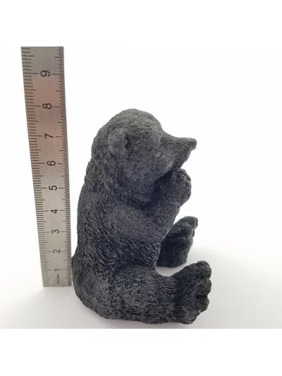 Figurine Ours Shungite 8cm - Vertus et bienfaits - Gaiance Minéraux