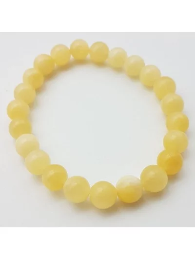 Bracelet Calcite Jaune perles 8mm - Pierres et vertus - Gaiance Minéraux