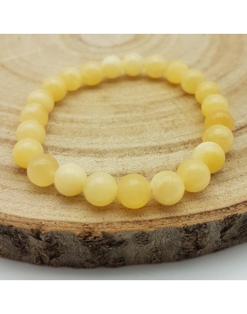 Bracelet en Calcite jaune 8mm proposée par Gaiance Minéraux