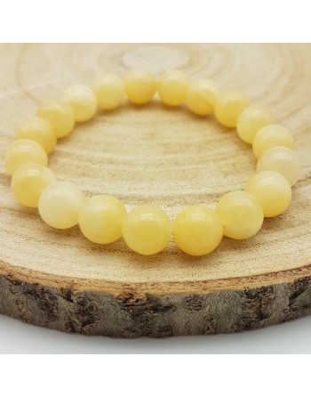 Bracelet en Calcite jaune 10mm proposé par Gaiance Minéraux