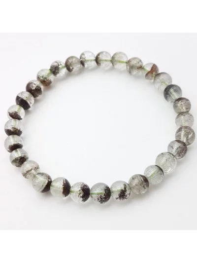 Bracelet Lodolite perles 6mm - Pierres et vertus - Gaiance Minéraux