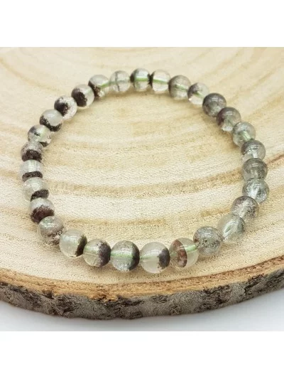 Bracelet Lodolite perles 6mm - Pierres et vertus - Gaiance Minéraux