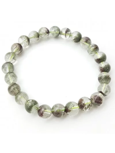 Bracelet Lodolite perles 8mm - Pierres et vertus - Gaiance Minéraux