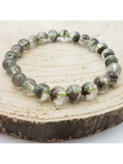 Bracelet Lodolite perles 8mm - Pierres et vertus - Gaiance Minéraux