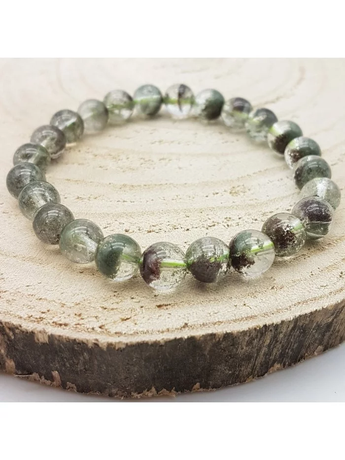 Bracelet Lodolite perles 8mm - Pierres et vertus - Gaiance Minéraux