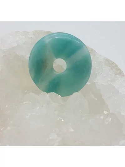 Pendentif Donut 3cm Amazonite - Bijoux & Minéraux - Gaiance Minéraux