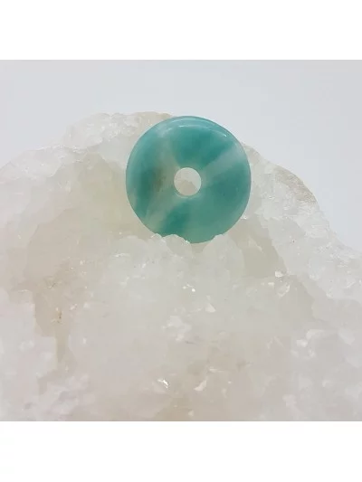 Pendentif Donut 3cm Amazonite - Bijoux & Minéraux - Gaiance Minéraux