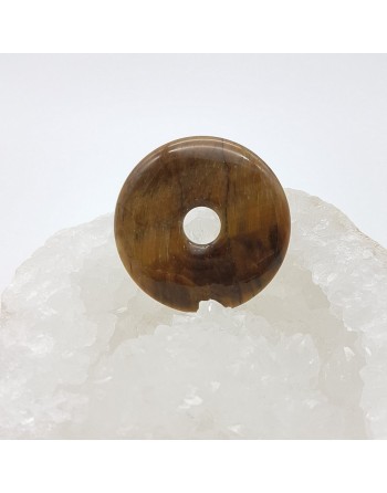 Pendentif donut Oeil de tigre proposé par Gaiance minéraux