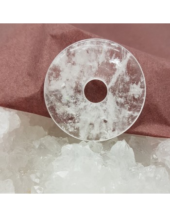 Pendentif donut Cristal de Roche proposé par Gaiance minéraux