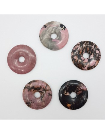 Pendentif donut Rhodonite proposé par Gaïance Minéraux