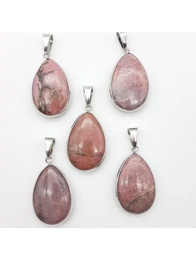 Pendentif Rhodonite - Bijoux & Minéraux - Gaiance Minéraux