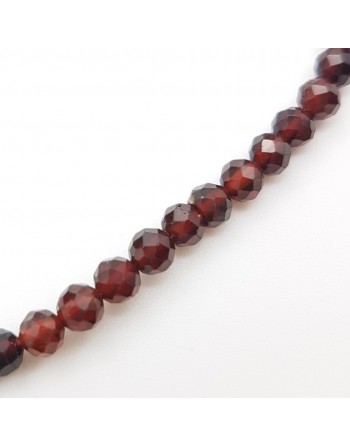 Bracelet en perles naturelles facettées de Grenat 4mm proposé par Gaiance Minéraux