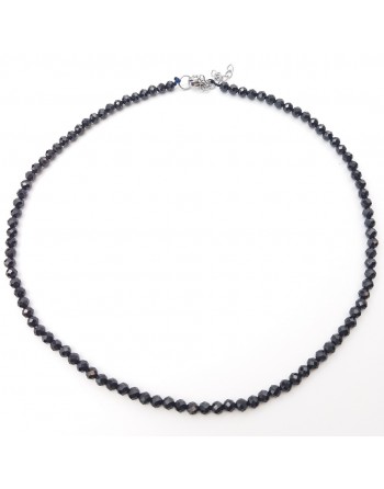 Bracelet Tourmaline noire perles naturelles facettées de 4mm proposé par Gaiance Minéraux
