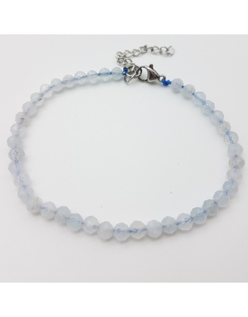 Bracelet Aigue Marine perles 6mm - Pierres et vertus - Gaiance Minéraux