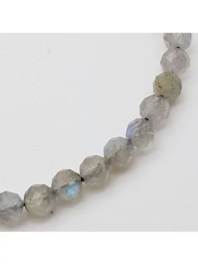 Collier Labradorite perles naturelles facettées 4mm - Pierres et vertus - Gaiance Minéraux