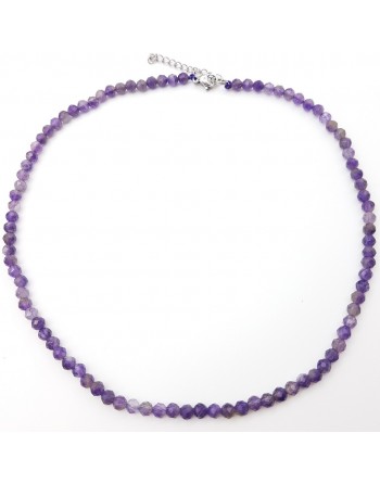 Collier Améthyste perles naturelles facettées 4m proposé par Gaiance Minéraux