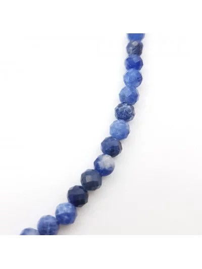 Collier Sodalite perles naturelles facettées 4mm - Pierres et vertus - Gaiance Minéraux