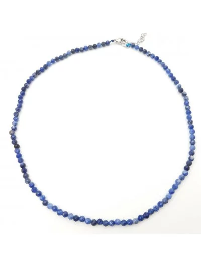 Collier Sodalite perles naturelles facettées 4mm - Pierres et vertus - Gaiance Minéraux