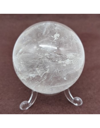 Sphère Cristal de Roche 5.6cm proposée par Gaiance Minéraux