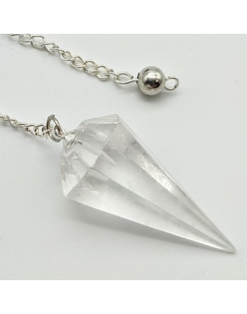 Pendule Facetté Cristal de roche proposé par Gaiance Minéraux