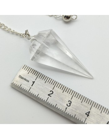 Pendule Facetté Cristal de roche proposé par Gaiance Minéraux