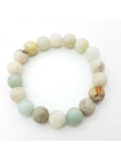 Bracelet Amazonite Mixte perles 10mm - Pierres et vertus - Gaiance Minéraux