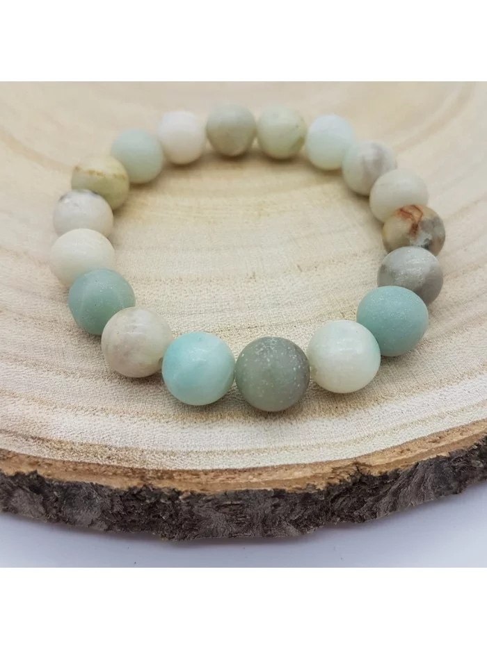 Bracelet Amazonite Mixte perles 10mm - Pierres et vertus - Gaiance Minéraux