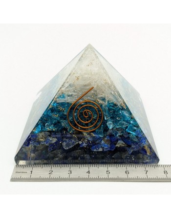 Orgonite bleue sélénite proposée par Gaiance Minéraux