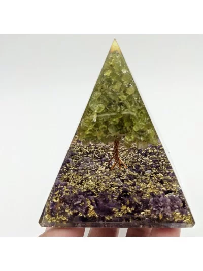 Orgonite Arbre en Péridot - Collection Orgonite - Gaiance Minéraux