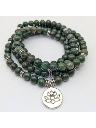 Bracelet multi-tours Jade Burma perles naturelles 6mm - Lithothérapie - Gaiance Minéraux