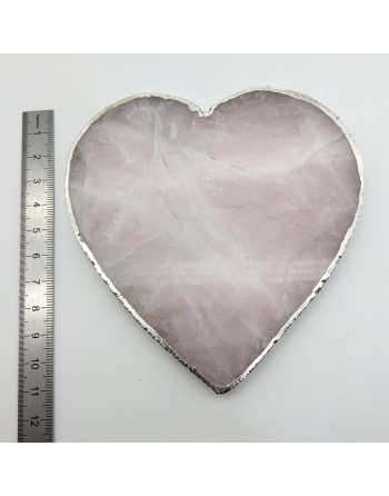 Coeur en Quartz Rose de 10cm proposée par Gaiance Minéraux